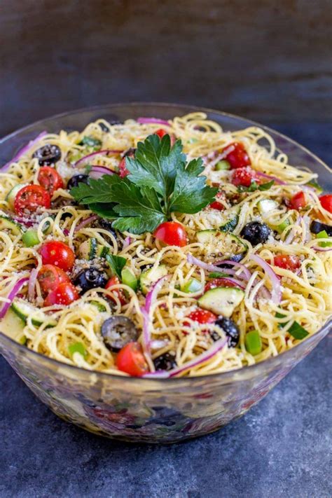Delicious Cold Spaghetti Salad Is A Refreshing And Flavorful Meal During The Hot Weather Months