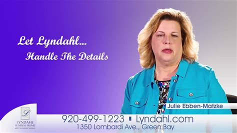 At Lyndahl Funeral Home and Cremation Services we strive to create a