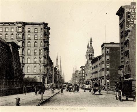 Fifth Ave From 41st St Looking North New York 1880s90s Note The