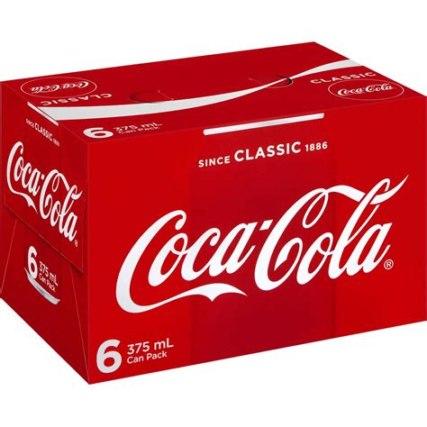 Coca Cola Cans 6x375ml Pack Woolworths