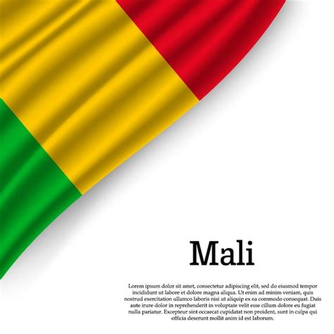 Bandeira Do Mali Em Branco Vetor Premium