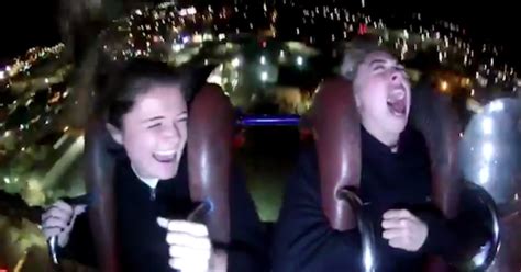 Woman S Reaction On Slingshot Ride Is From A Horror Scene