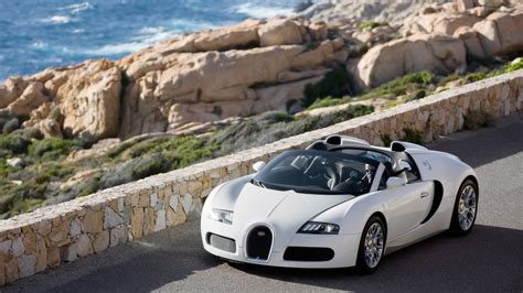 Bugatti Veyron White Cabrio Full Hd Desktop Wallpapers 1080p