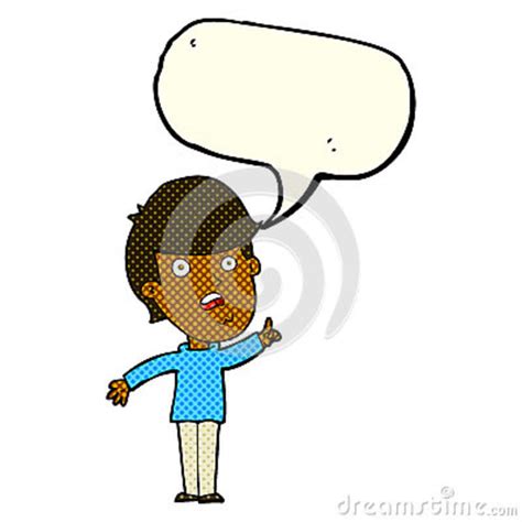 Cartoon Man Asking Question With Speech Bubble Stock Illustration Illustration Of Quirky