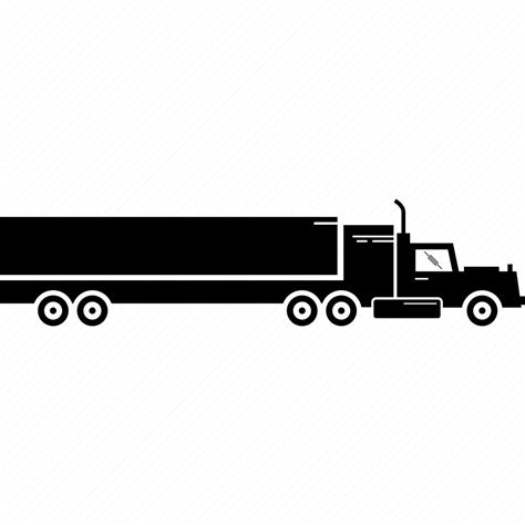 Freight Freighter Logistic Long Shipping Truck Vehicles Icon