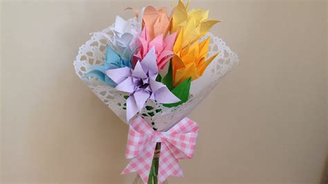 9:08 tsuku cafe 5 480 412 просмотров. 折り紙 花 立体の花束 簡単な折り方（niceno1）Origami flower bouquet ...