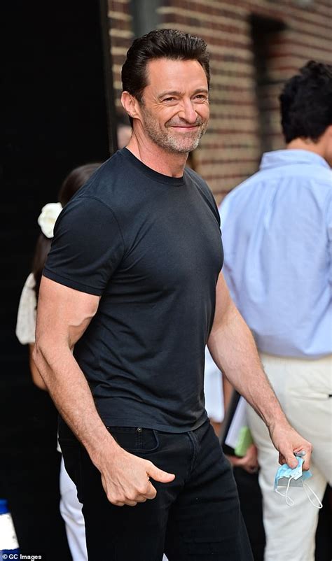 Hugh Jackman Shows Off His Bulging Biceps Ahead Of A Tv Appearance In