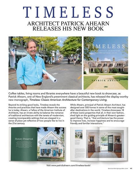 Boston Design Guide Reviews Timeless Patrick Ahearn Architect