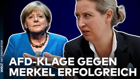 Angela Merkel Afd Klage Gegen Frühere Bundeskanzlerin Erfolgreich