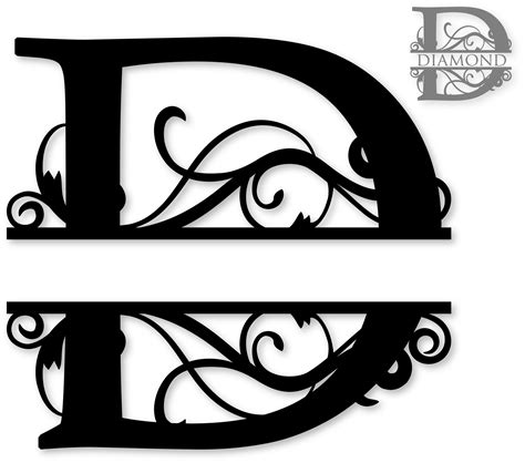 Download still more monogram fonts for windows and macintosh on our site. "D" Split Monogram | Free monogram fonts, Cricut monogram ...