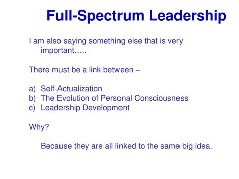 Ppt Full Spectrum Leadership Powerpoint Presentation Free Download