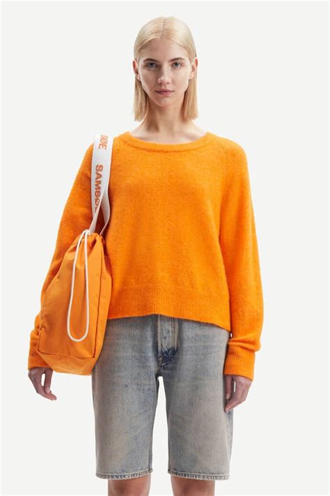 Buy Samsoeandsamsoe Nor O Neck Short Russet Orange Scandinavian Fashion Store