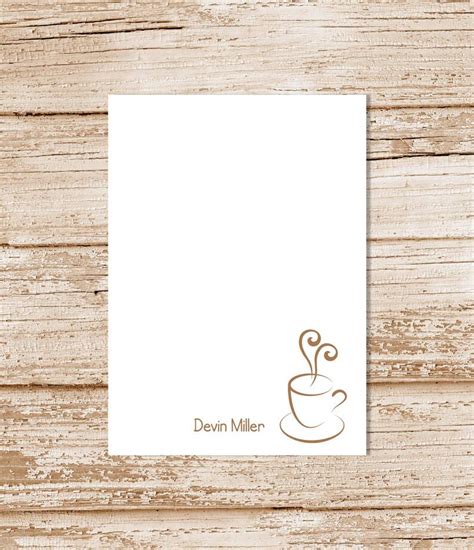 Personalized Notepad Coffee Personalized Stationery Etsy