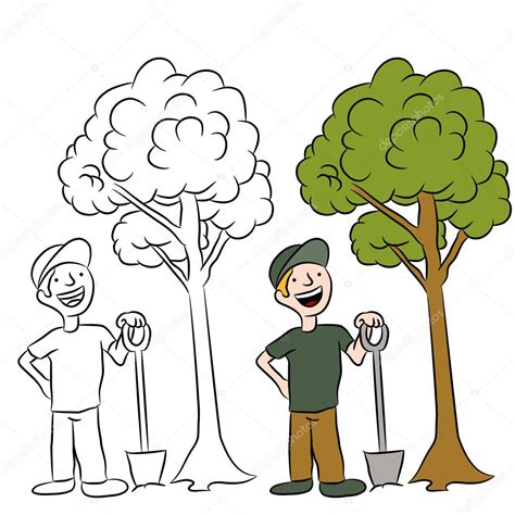 Tree Planting Man — Stock Vector © Cteconsulting 5730497