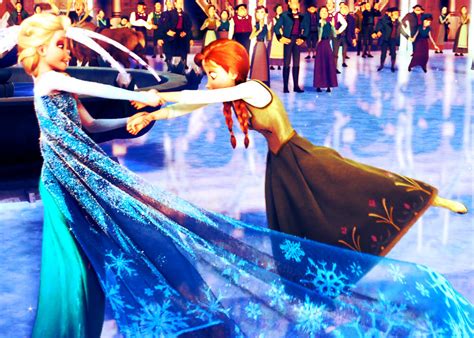 Elsa And Anna Have Fun With Skates Frozen Photo 37205437 Fanpop