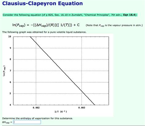 Hence helium has a particularly low enthalpy of vaporization, 0.0845 kj/mol, as the van der waals forces between helium atoms are particularly weak. Solved: Clausius-Clapeyron Equation: Determine The Enthalp ...