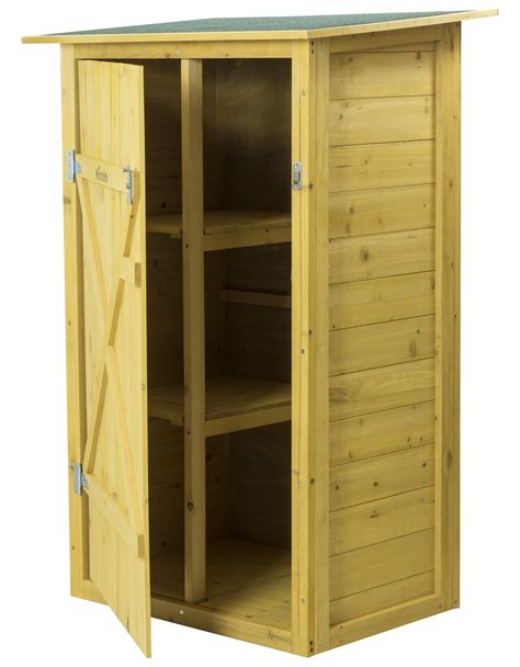Woodside Wooden Garden Storage Cupboard Outdoor Tool Store Shed Ebay