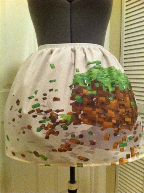 Minecraft Inspired Full Skirt New Fabric By Nerdalertcreations 4500