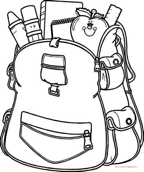 I School Bag Coloring Page School Coloring Pages Coloring Pages