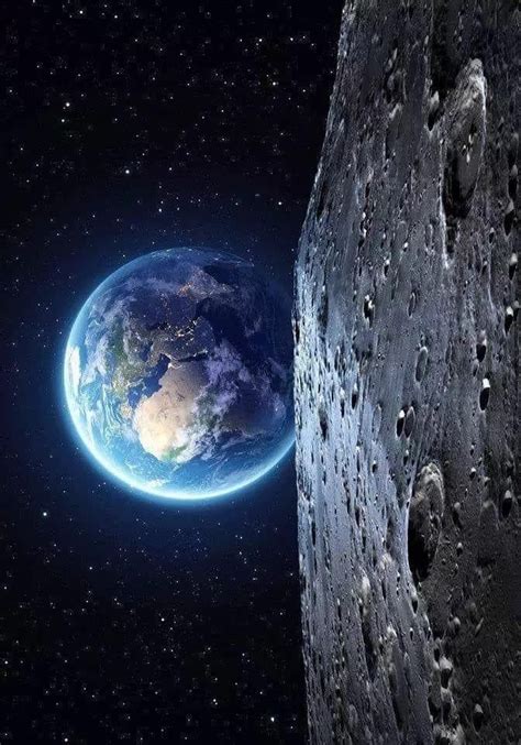 Une Vue De La Terre 🌎 Depuis La Lune 🌕 Prise Par La Nasa Wallpaper
