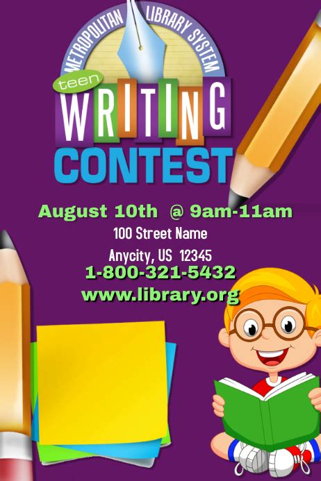 Writing Contest Template Postermywall