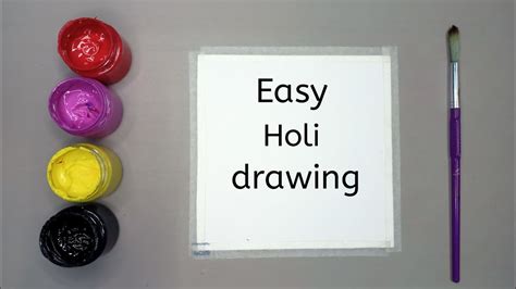Holi Drawing Easy Drawing Of Holi Happy Holi Painting For Beginners