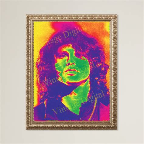 Vintage Jim Morrison Psychedelic Poster Digital Download Etsy