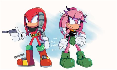 Au Knuckles And Julie Su Role Swap By Kitarehamakura On Deviantart