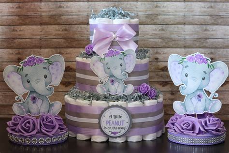 Baby shower balloon box decorations (white, blue or pink) set includes 35 pieces: Elephant Diaper Cake, Little Peanut Baby Shower, Its a ...