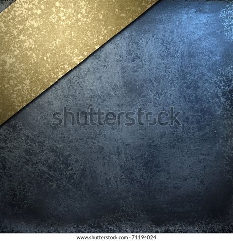 Dark Blue Background Grungy Burnished Gold Stock Illustration 71194024