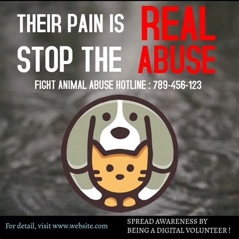 Copy Of Stop Animal Abuse Awareness Design Postermywall