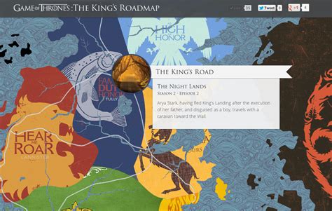 Game Of Thrones The Kings Roadmap By Kris Ellery On Dribbble