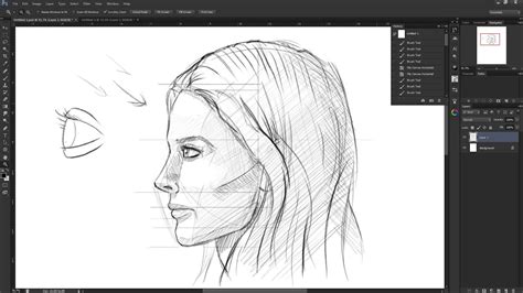 How To Draw The Female Face Side View Drawing The Human Head From The