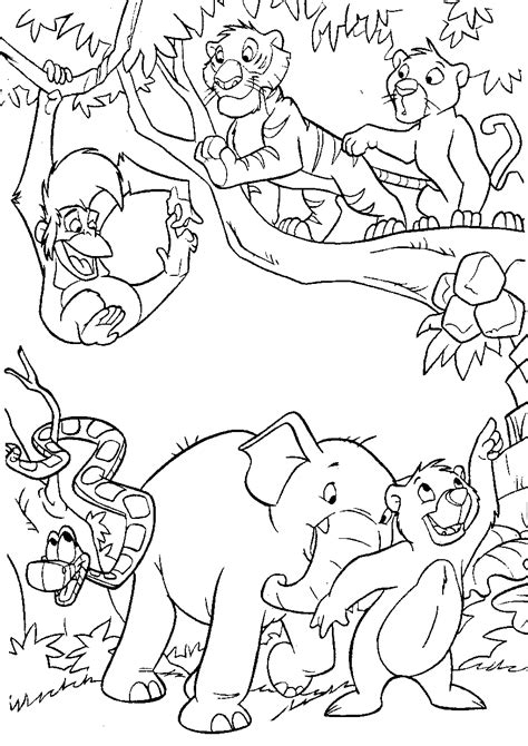 Drawings of animals in the jungle book. Disney Jungle Book Colouring Pages Jungle Animals Coloring Pages ... - Coloring Home