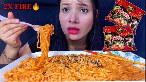 2X SPICY SAMYANG FIRE NOODLES CHALLENGE Extremely Spicy Noodles