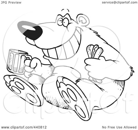 Royalty Free Rf Clip Art Illustration Of A Cartoon Black And White