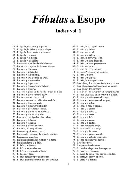 Fabulas De Esopo 1 Edición Coquito Práctica De Lectura Fábulas De