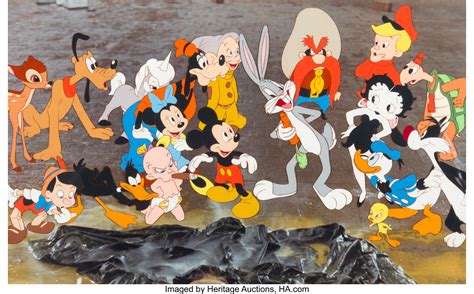 Who Framed Roger Rabbit Toon Town Characters Production Cel Setup Lot 17278 Heritage Auctions