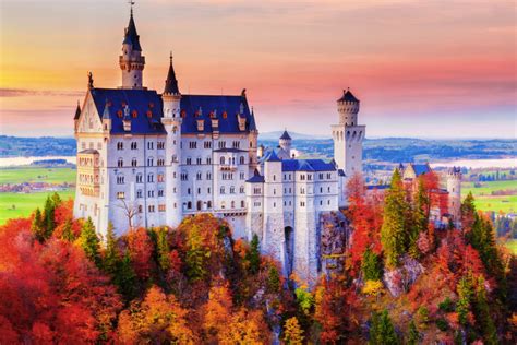 Aifs Study Abroad Europe Fall Autumn Foliage Neuschwanstein Castle
