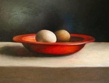 Bowl With Eggs Jos Van Riswick Still Life Paintings Stilllifes