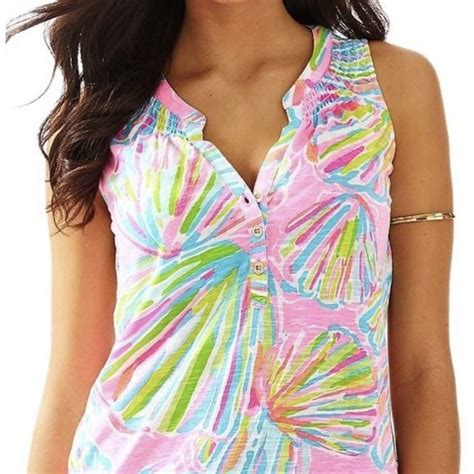 Lilly Pulitzer Tops Lilly Pulitzer Sleeveless Essie Top Womens Xl
