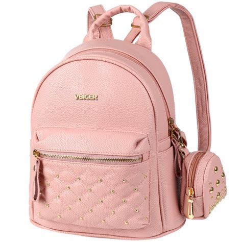 Vbiger Vbiger 2 In 1 Women Backpack With Purse Pu Leather Rivets