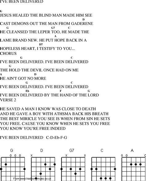 Christian Gospel Worship Song Lyrics With Chords Ive Been Delivered