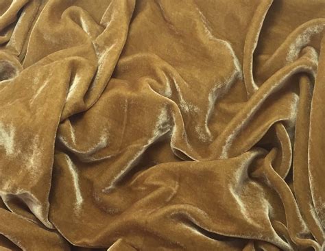 Gold Silk Velvet Fabric Fat 14