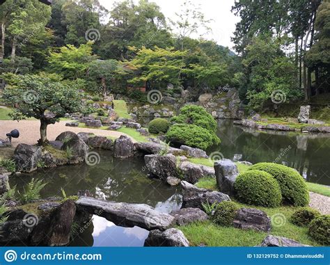 Japanese Zen Rock Garden At Daigo Ji Temple Kyoto Stock Photo Image