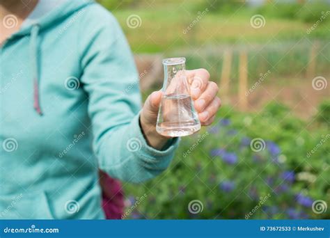 Water Purity Test Liquid In Laboratory Glassware Stock Image Image