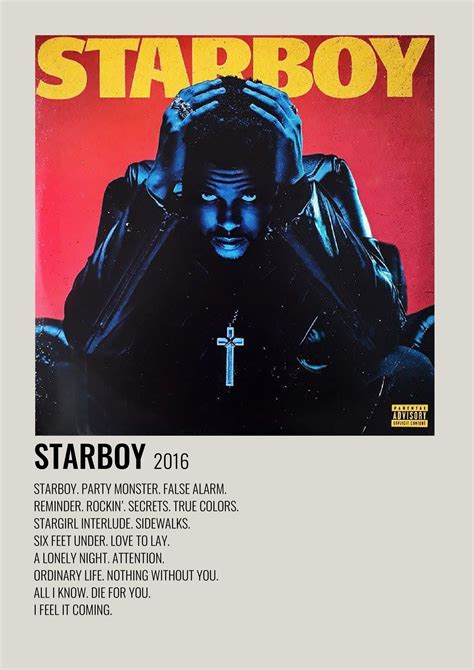 Starboy The Weeknd Music Poster Music Poster Ideas Music Poster
