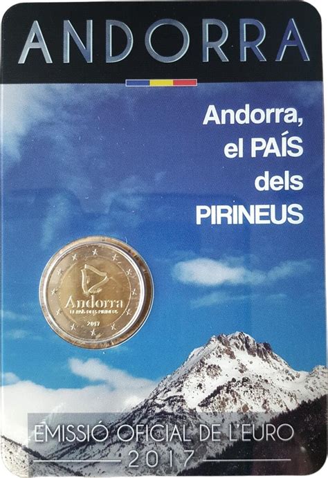Andorra 2 Euro 2017 Land Der Pyrenäen Unc In Münzkarte Ma Shops