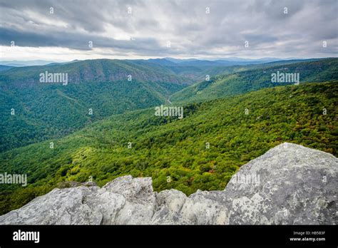 View Of The Linville Gorge From Hawksbill Mountain In Pisgah National