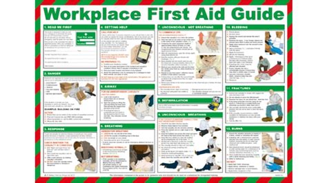 Workplace First Aid Guidance Safety Pocket Guide Semi Rigid Laminate